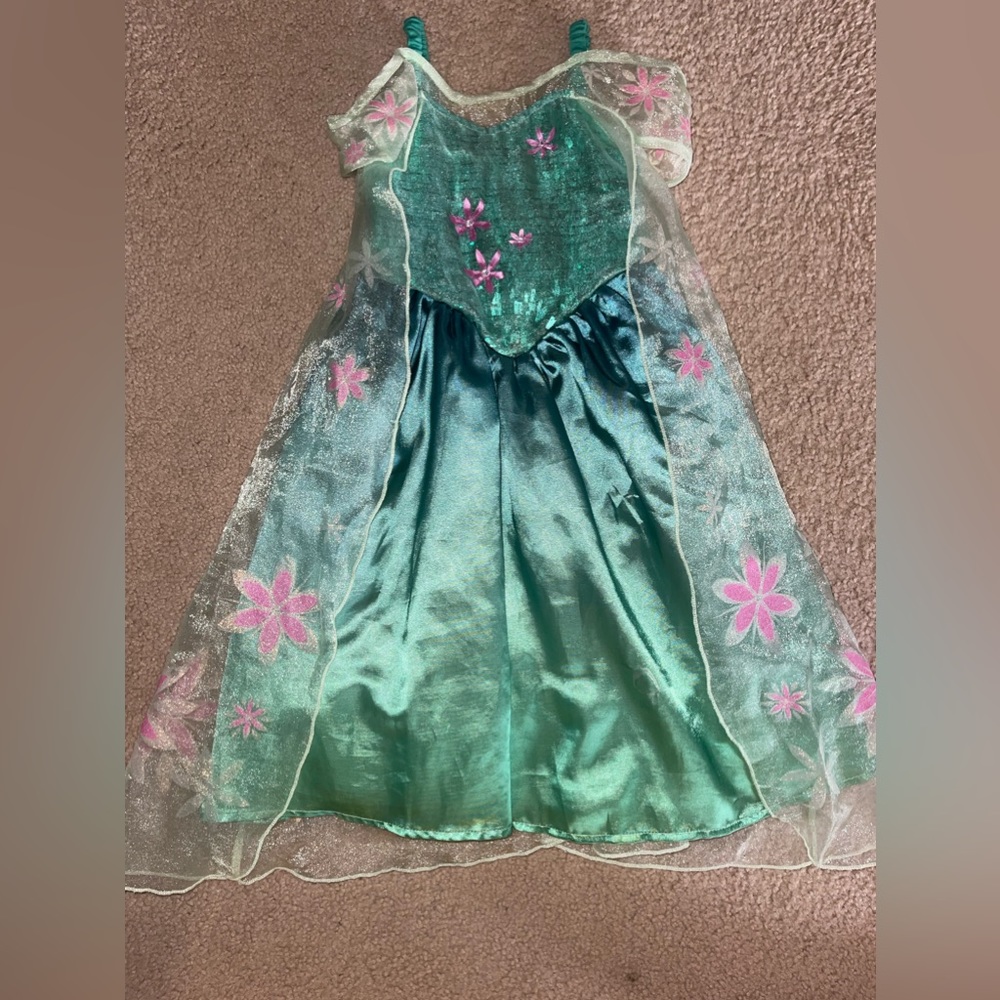 Frozen Fever Elsa Summer Dress Costume Disney Halloween